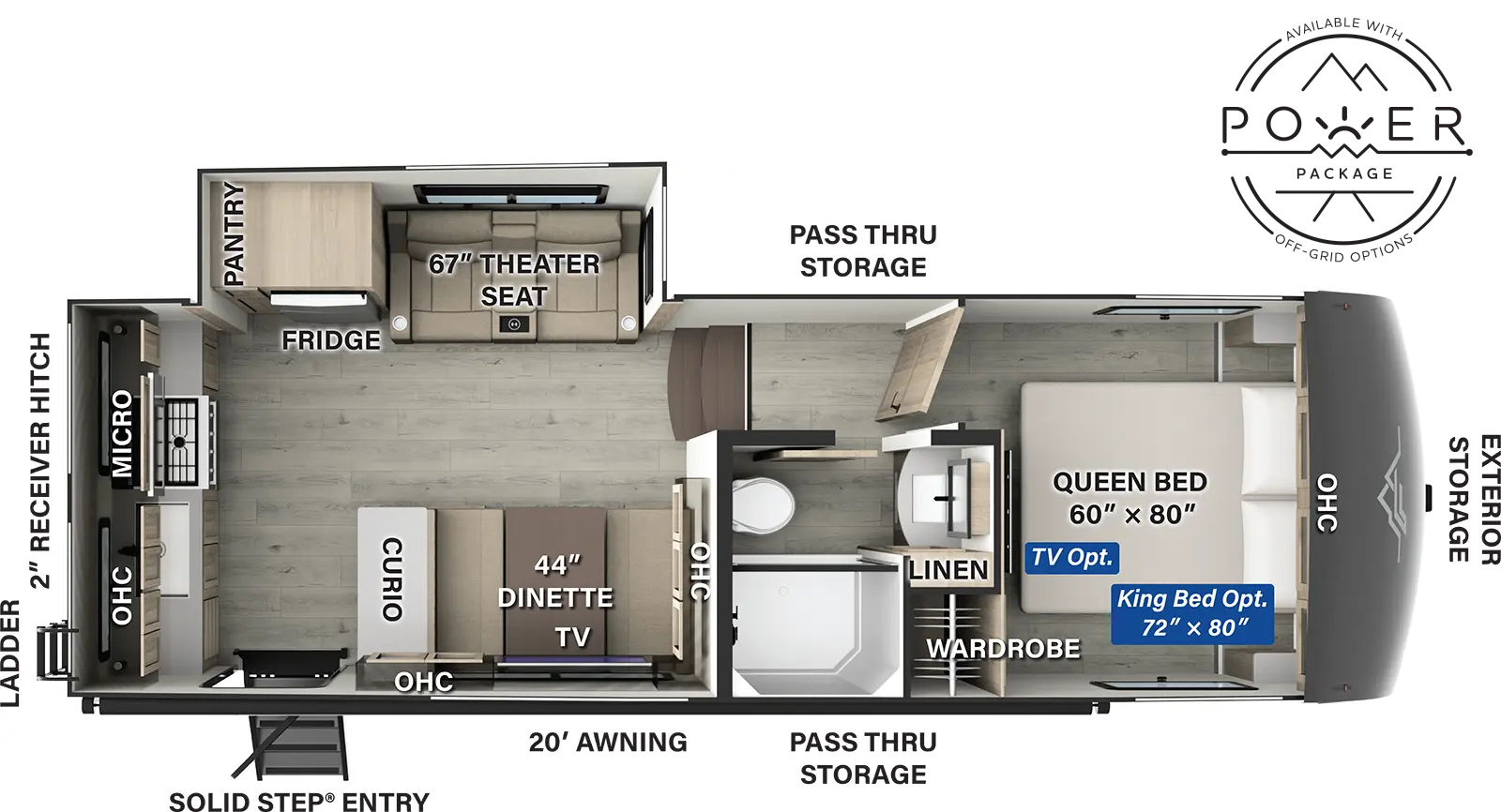 Flagstaff Classic Fifth Wheels F282RK Floorplan